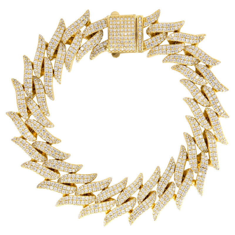 Silver Gold Spiked Barbed Wire Bracelet