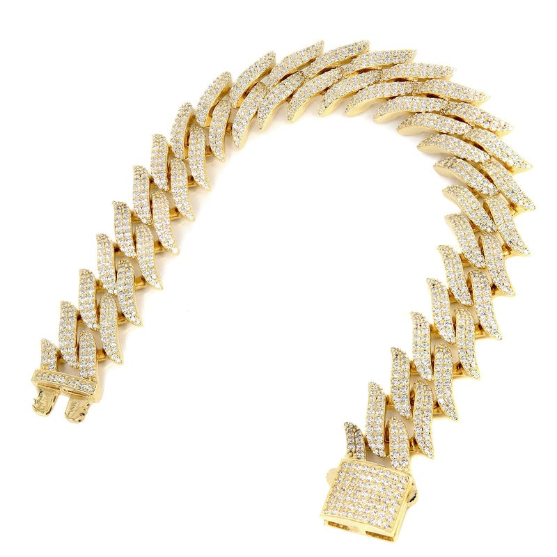 Silver Gold Spiked Barbed Wire Bracelet