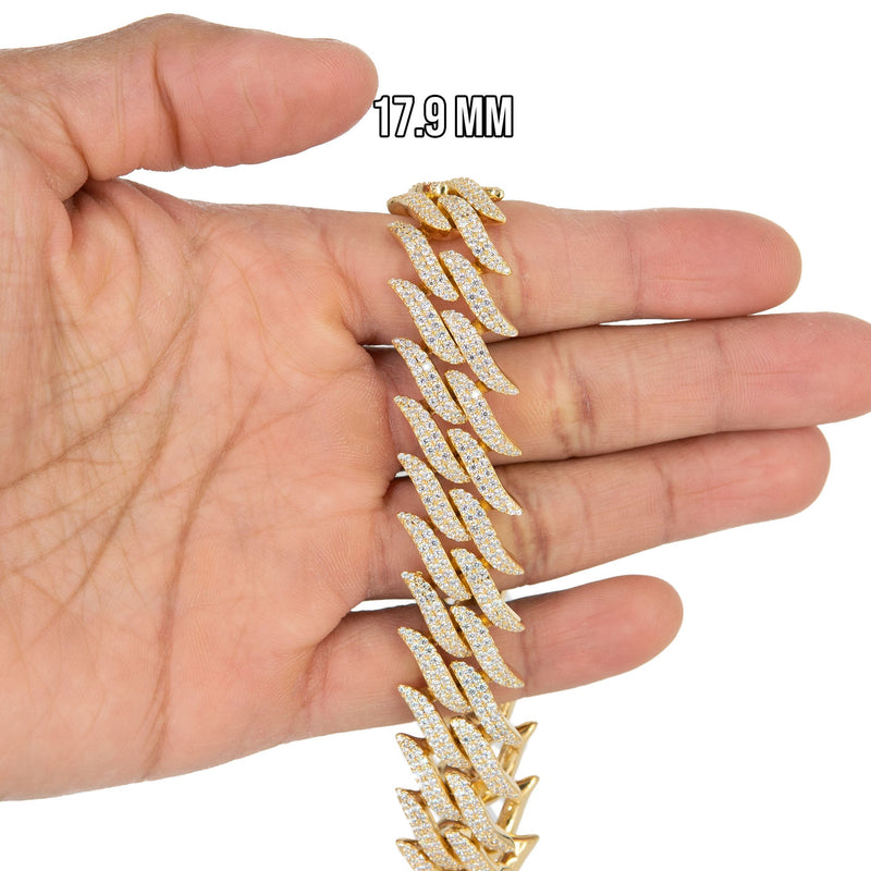 Silver Gold Spiked Barbed Wire Bracelet