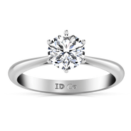 Round Diamond Solitaire Engagement Ring Alexa 14K White Gold