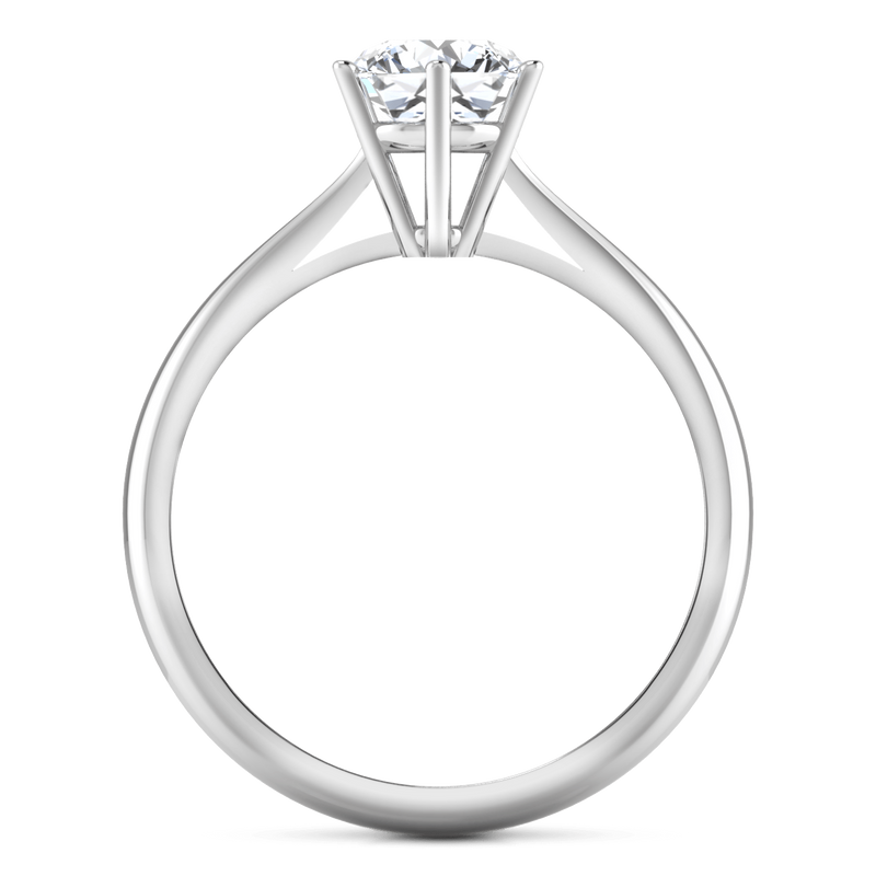 Round Diamond Solitaire Engagement Ring Alexa 14K White Gold