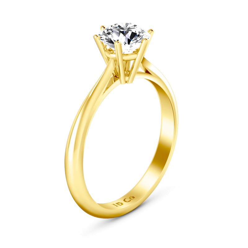 Solitaire Diamond Engagement Ring Alexa  14K Yellow Gold