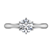 Round Diamond Solitaire Engagement Ring Alexa 14K White Gold