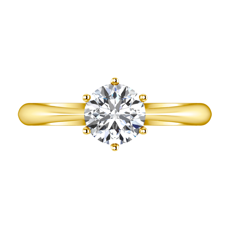 Solitaire Diamond Engagement Ring Alexa  14K Yellow Gold