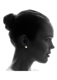 Cz 10K Yellow Gold Studs | Appx. Diameter 0.5 Inches