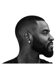 10K Octagon  Gold Earrings For Men | Appx 1/2 Inches Wide