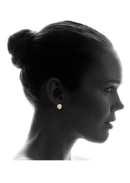 Lion 10K Yellow Gold Studs | Appx. Diameter 0.5 Inches