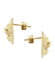 10K Lion Head Gold Earrings For Men | Appx 1/2 Inches Wide