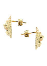 Lion 10K Yellow Gold Studs | Appx. Diameter 0.5 Inches