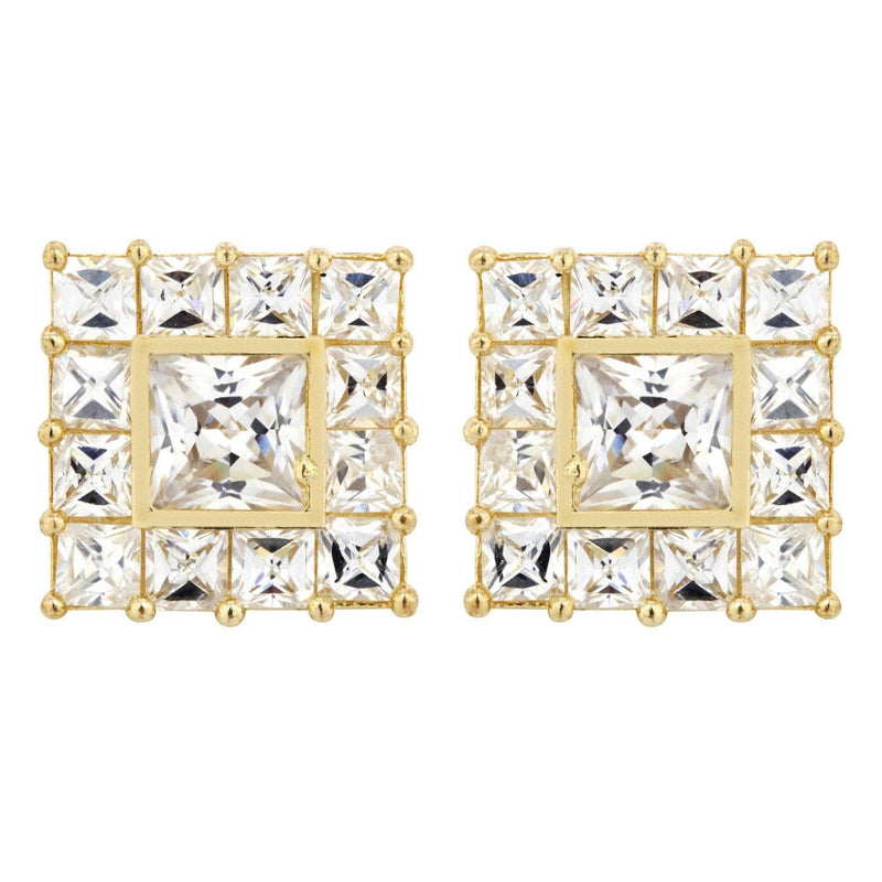 10K Princess  Gold Earrings For Men | Appx 1/2 Inches Wide