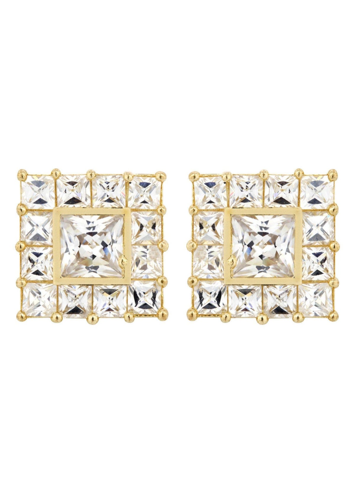 10K Princess  Gold Earrings For Men | Appx 1/2 Inches Wide