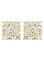 10K Princess  Gold Earrings For Men | Appx 1/2 Inches Wide