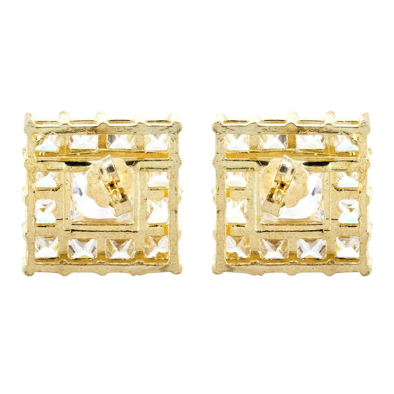 10K Princess  Gold Earrings For Men | Appx 1/2 Inches Wide