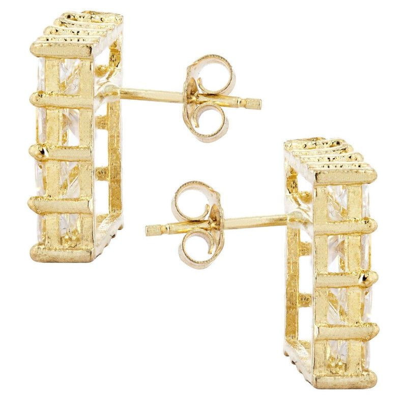 10K Princess  Gold Earrings For Men | Appx 1/2 Inches Wide