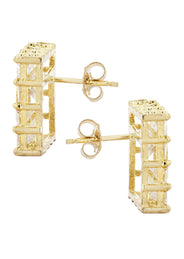 10K Princess  Gold Earrings For Men | Appx 1/2 Inches Wide