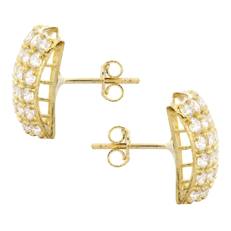 10K Square Gold Earrings For Men | Appx 1/2 Inches Wide