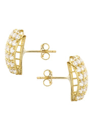10K Square Gold Earrings For Men | Appx 1/2 Inches Wide