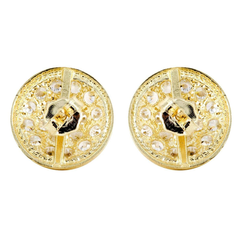 10K Gold Earrings For Men | Appx 1/2 Inches Wide