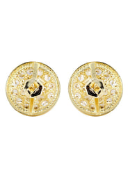 10K Gold Earrings For Men | Appx 1/2 Inches Wide