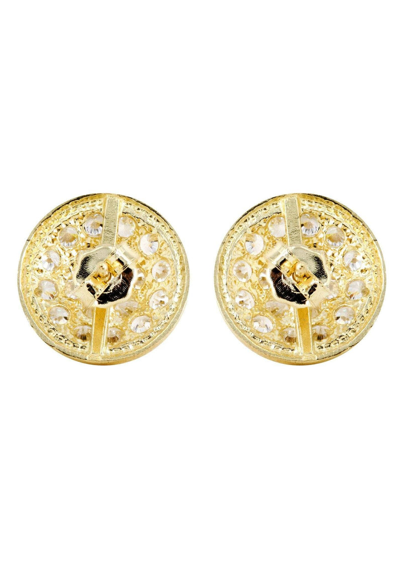 10K Gold Earrings For Men | Appx 1/2 Inches Wide
