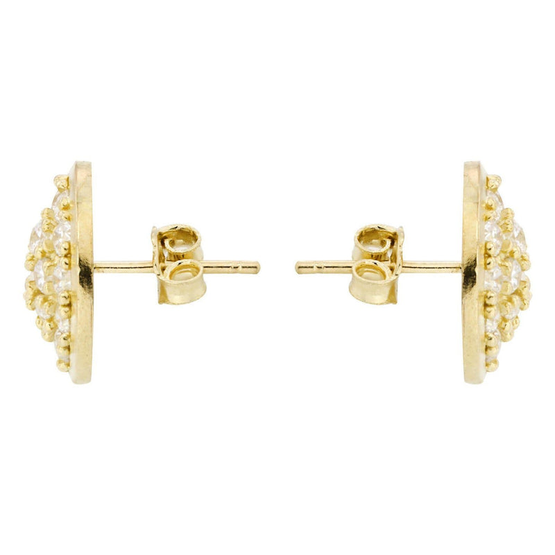 10K Gold Earrings For Men | Appx 1/2 Inches Wide