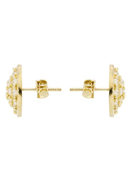 10K Gold Earrings For Men | Appx 1/2 Inches Wide