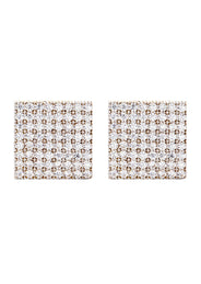Cz 10K Yellow Gold Studs | Appx. Diameter 0.5 Inches