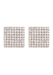10K Square Gold Earrings For Men | Appx 1/2 Inches Wide