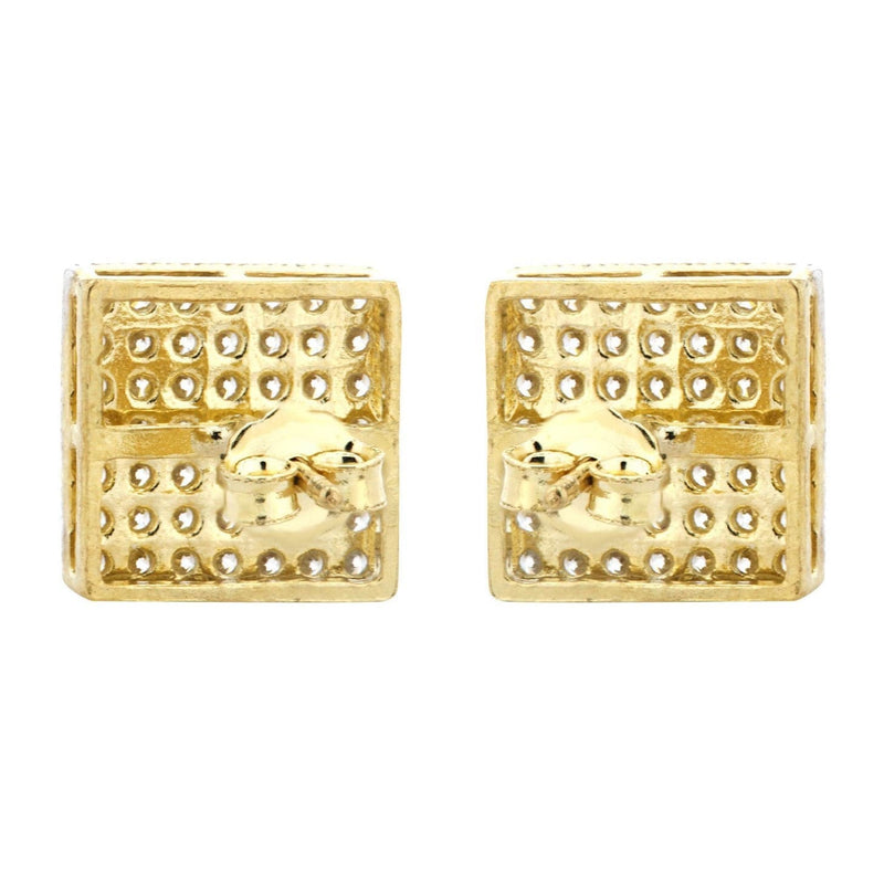 Cz 10K Yellow Gold Studs | Appx. Diameter 0.3 Inches