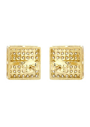 Cz 10K Yellow Gold Studs | Appx. Diameter 0.3 Inches