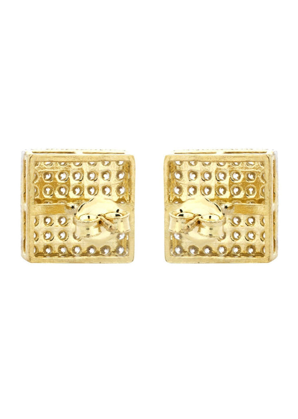 Cz 10K Yellow Gold Studs | Appx. Diameter 0.3 Inches