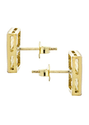 Cz 10K Yellow Gold Studs | Appx. Diameter 0.3 Inches