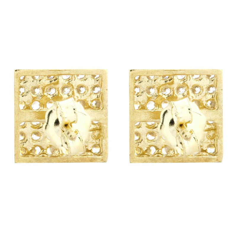 Cz 10K Yellow Gold Studs | Appx. Diameter 0.1 Inches