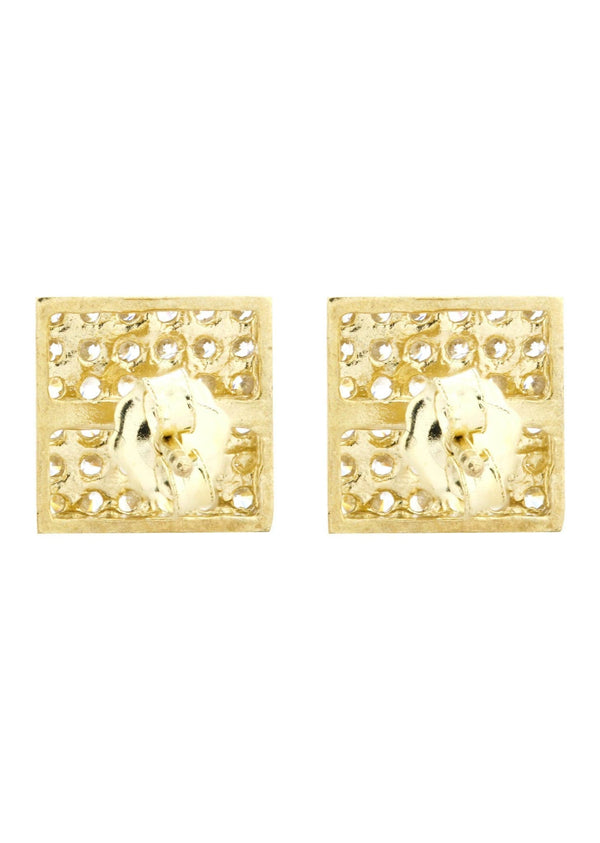 Cz 10K Yellow Gold Studs | Appx. Diameter 0.1 Inches