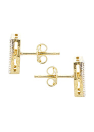 Cz 10K Yellow Gold Studs | Appx. Diameter 0.1 Inches