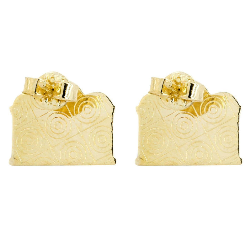 Last Supper 10K Yellow Gold Studs | Appx. Diameter 0.5 Inches