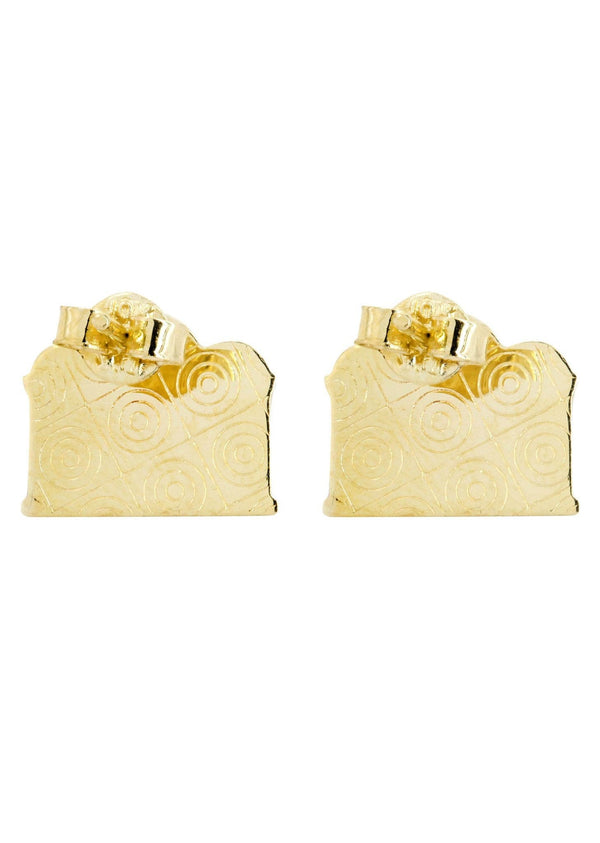 Last Supper 10K Yellow Gold Studs | Appx. Diameter 0.5 Inches