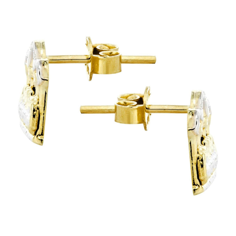 Last Supper 10K Yellow Gold Studs | Appx. Diameter 0.5 Inches