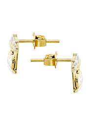 Last Supper 10K Yellow Gold Studs | Appx. Diameter 0.5 Inches