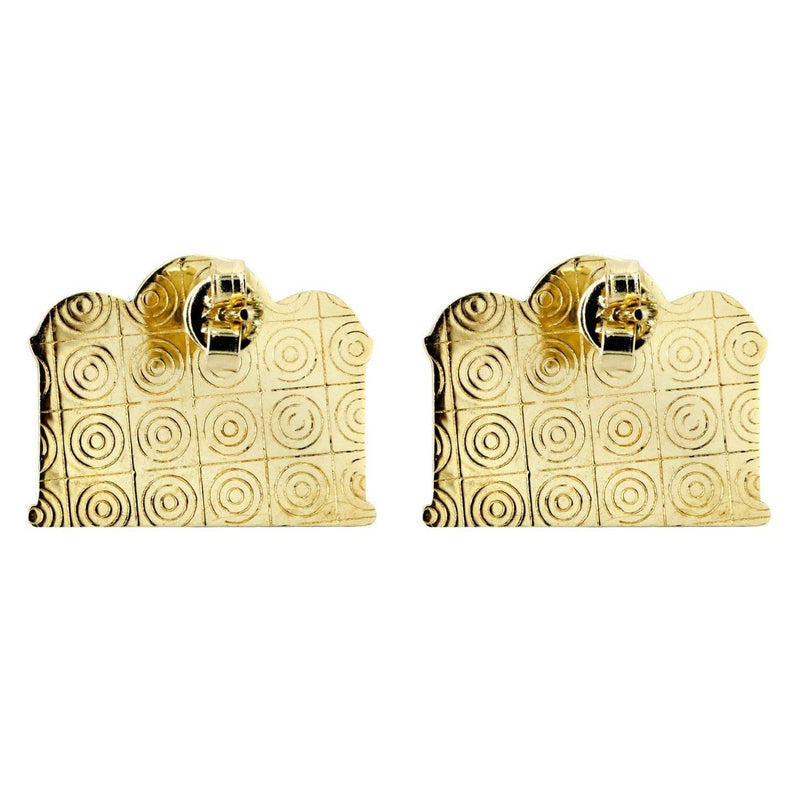 Last Supper 10K Yellow Gold Studs | Appx. Diameter 0.75 Inches