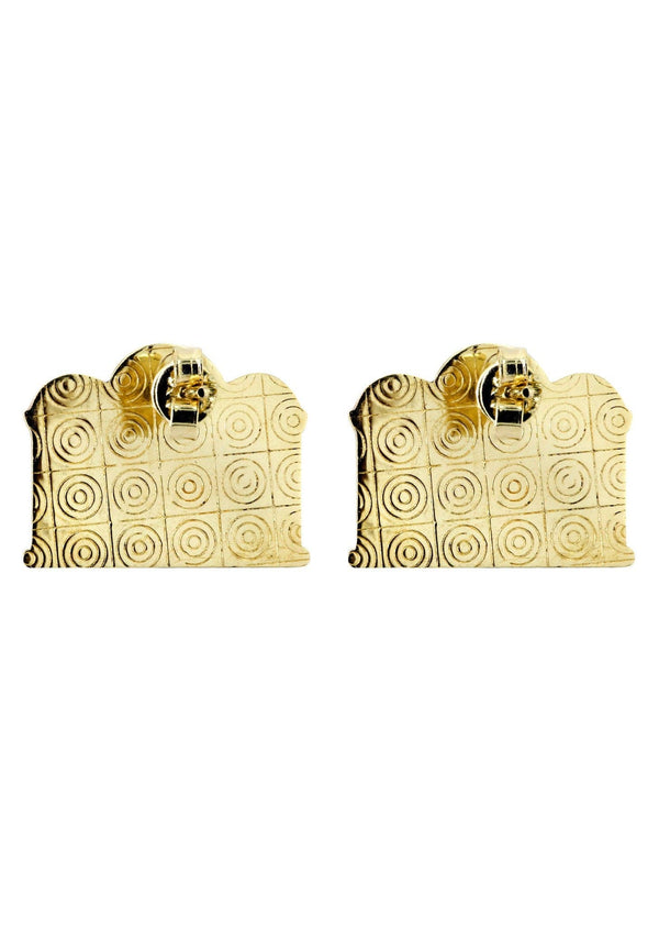 Last Supper 10K Yellow Gold Studs | Appx. Diameter 0.75 Inches