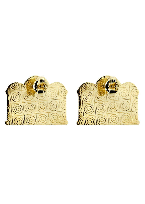 Last Supper 10K Yellow Gold Studs | Appx. Diameter 0.75 Inches