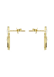 Last Supper 10K Yellow Gold Studs | Appx. Diameter 0.75 Inches
