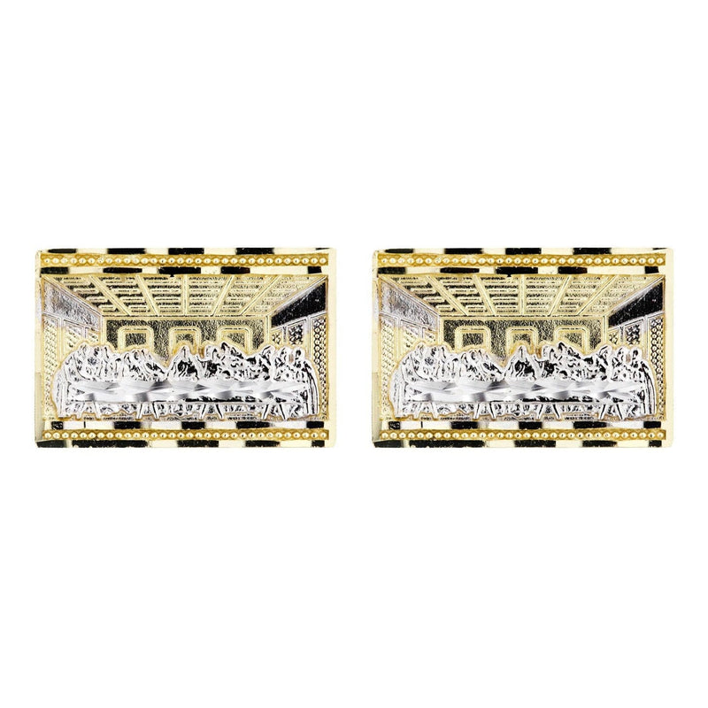 Last Supper 10K Yellow Gold Studs | Appx. Diameter 0.75 Inches