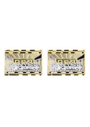 Last Supper 10K Yellow Gold Studs | Appx. Diameter 0.75 Inches