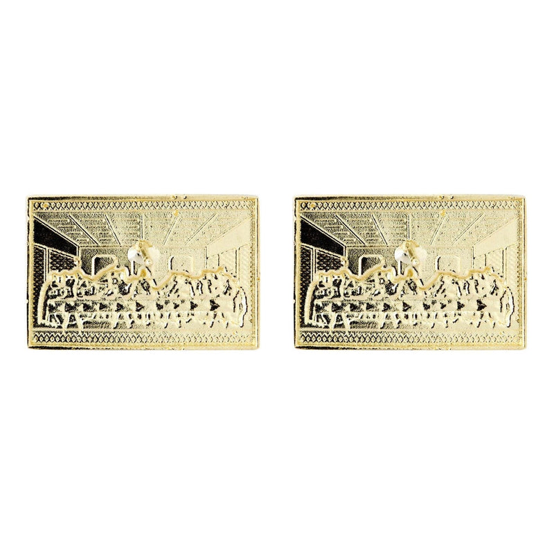 Last Supper 10K Yellow Gold Studs | Appx. Diameter 0.75 Inches