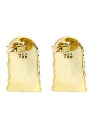 Jesus 10K Yellow Gold Studs | Appx. Diameter 0.5 Inches