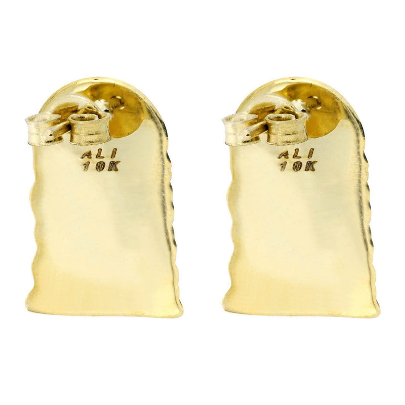 10K Jesus Head Gold Earrings For Men | Appx 1/2 Inches Wide