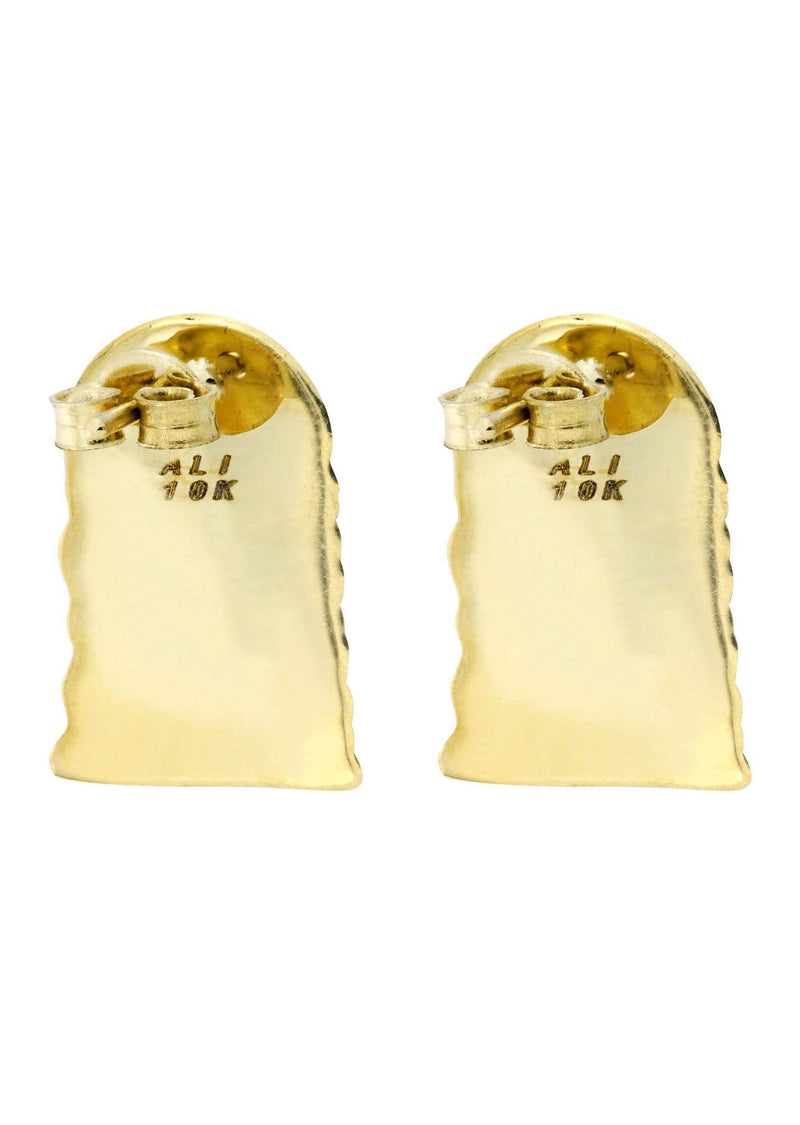 10K Jesus Head Gold Earrings For Men | Appx 1/2 Inches Wide