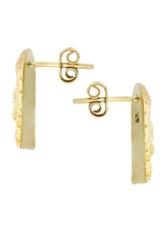 10K Jesus Head Gold Earrings For Men | Appx 1/2 Inches Wide